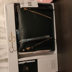 2 pieces faux leather crossbody